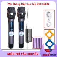 [ Xả Kho ] Combo Trọn Bộ Micro Không Dây Đa Năng Cao Cấp BBS SE888 UHF  2 MIC  Siêu Hút Âm Siêu Chốn
