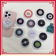 magsafe popsocket popsocket INS Niche Retro Record CD Airbag Phone Case Support Drama Chase Retractable MagSafe Snap Magnetic Stand