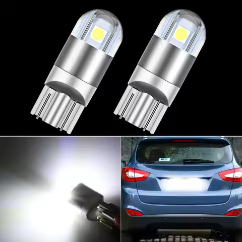 2pcs LED License Plate Light Bulb W5W T10 For Hyundai i10 i20 i30 i40 ix20 ix35 Santa Fe 1 2 3 4 Son
