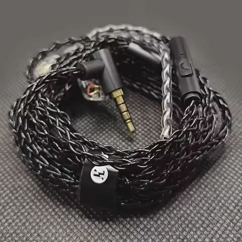 JCALLY JC08S 8 Shares QDC 2Pin 0.78mm MMCX Earphone Upgrade Cable with Mic for KZ EDX Pro ZSN PRO X 