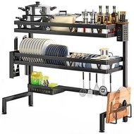 Countertop Dish Rack, Carbon Steel Kitchen Sink Organizer (Single Layer,55cm)