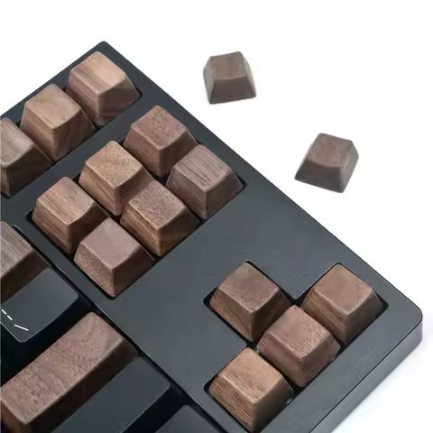 Walunt Wood Keycap OEM Profile For Mechanical Keyboard Custom Keycaps R4 R3 R2 R1 WASD arrow keys 6.