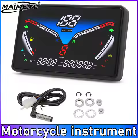 Universal Motorcycle Meter GPS Speedometer Digital Odometer Instrument Multi-function Trip ODO Fuel 