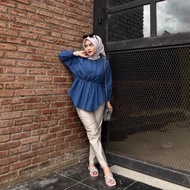 KEMEJA Alya CRINCLE Women's Shirt Premium Airflow Crincle Material Women's Shirt/ Women's Shirt/ Lat