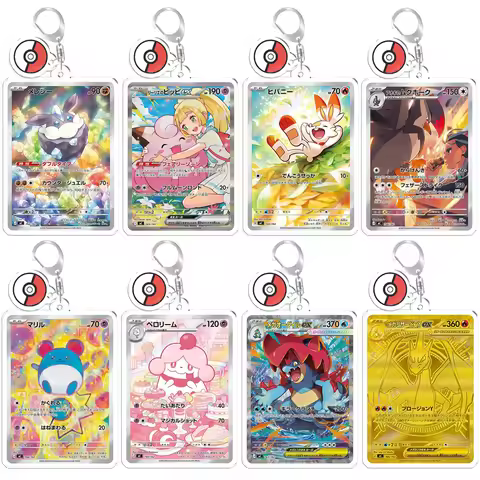 5Cm Acrylic Keychain Lillie Clefairy Charizard Eevee Scorbunny Marill Ptcg Anime Cartoon Backpack Pe