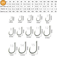 9S Fish Hook 100pcs 27g Carbon Steel Fishing Hooks Fishing Tool Circle Hooks