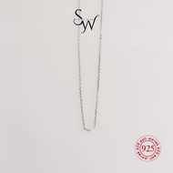 Silver Wish White Gold Plated Chain 925 Sterling SilverPOLOS - 925 Silver R2 Chain