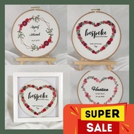 Custom Hand Embroidery Murah | Wedding gift | Sulam mas kahwin | Sulam hantaran | Hadiah kahwin | An