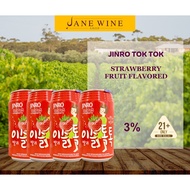 Jinro Tok Tok Strawberry Flavour Alcoholic Drink 350ML (4 can)