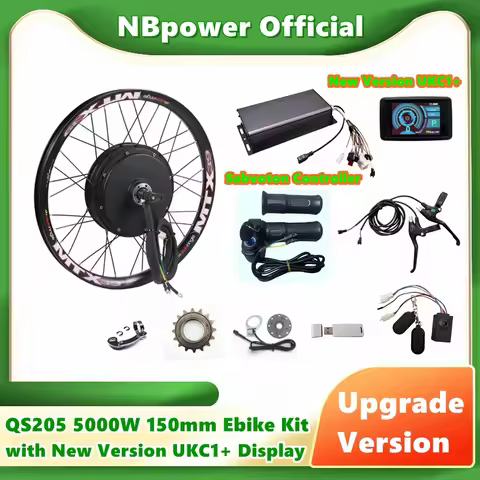 NBpower/QS205 50H 5000W 150mm Dropout V3 Electric Bicycle Conversion Kit with Sabvoton Programmable 