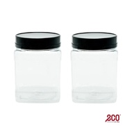 Eco Shop 2-In-1 Square Container With Black Cover (10cm x 10cm x 14cm) - - AA-L001-T03-18