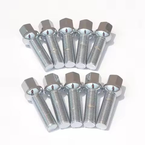 10pcs High-Strength Wheel Bolts M12x1.5 M14x1.5 M14x1.25 15x1.25 Ball Seat - 40-65mm Thread for Merc