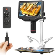 Maxgeek Andonstar AD407 PRO Digital Microscope with 7 Inch Screen and Upgrade 12.5inch Metal Base St