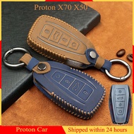 Sarung Kunci For Proton X90 X50 S70 Remote Key Leather Case Cover Keychain Key Protector