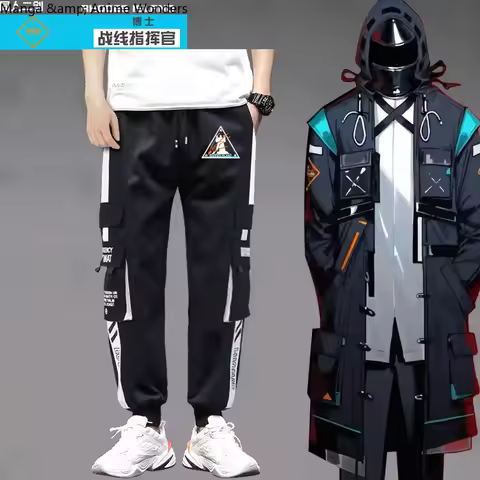 Game Arknights Doctor Pants Cosplay Casualpants Sweat Pants Man Summer Fashion Anime Cargo pants