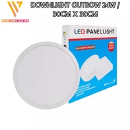 LAMPU LED DOWNLIGHT OUTBOW 24W PANEL OB 24 WATT KOTAK BULAT 30CM TEMPEL DAK COR PLAFON