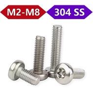 SUS304 Pan Head Torx Screws M2-M8 Corrosion Resistant for Precision Equipment 【BY-XMB】