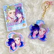 Fragrant Flower Blooms with Dignity epoxy charm keychain 7cm, sticker 6cm, polaroid 6.5 x 9cm