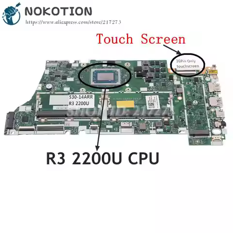 5B20R41622 EYG11 ES433 ES434 EYG21 NM-B781 For Lenovo Yoga 530-14ARR Laptop Motherboard R3 2200U CPU