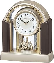 Seiko Clock Radio Table Clock Brown Metallic 11.1 x 9.8 x 4.9 inches (281 x 250 x 126 mm) BY244G