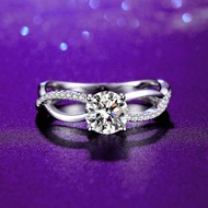 Moissanite diamond ring, 5mm, 6.5mm, 8mm engagement ring GRA Kann Jewelry FY-114