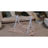Wood Baby Gym - Baby Play Gym and Toys - Wooden Gym for Newborns - 7+months - Non-ferrous