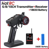 HOTRC CT6A CT6B CT8A CT10B 6CH 8CH 10CH Radio Transmitter Remote Controller 2.4Ghz With F06A F08A F1