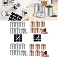 [szlztmy2mg] 6Pcs Tea Canisters with Airtight Double Lids for Candy 240ml Easy to Clean Ideal Gfit E