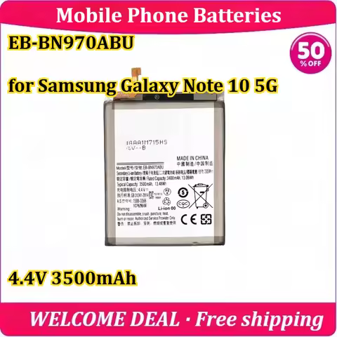 [New] EB-BN970ABU for Samsung Galaxy Note 10 5G Mobile Phone Battery 4.4V 3500mAh Replacement Lithiu