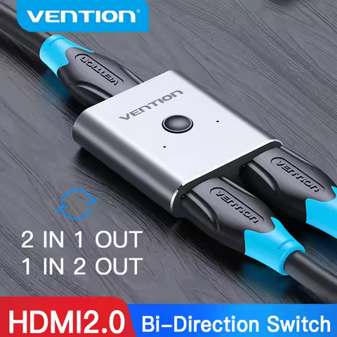 Vention HDMI 2.0 Swicth 4K HDMI Switcher 2 in 1 Out for Xiaomi Mi Box TV Box PS5/4 Blu-Ray Player Fi