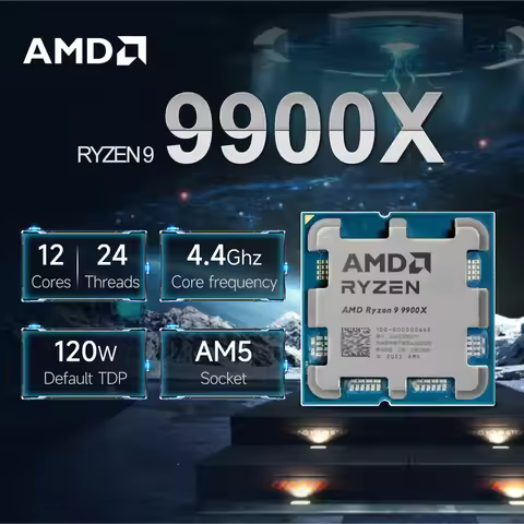 New AMD Ryzen 9 9900X 4.4GHz 12-Core 24-Thread R9 9900X Socket AM5 4NM L3=64M Processor 120W DDR5 No
