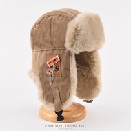Bomber Hat Men Women Thick Warm Russian Ushanka Fur Hat Fashion Male Female Winter Hat Black Grey Ea