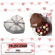 3D Geometric Heart Shape Silicone Mold | Diamond Heart Shape Silicone Mold | Breakable Heart Silicon