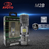 lampu led motor ayoto m2b ac dc h6 t19 m5 8+8watt ! original ! rled - putih - kuning