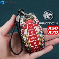 （FT）For Proton X50 X70 Car Key Cover Key Fob x50 key cover x70 key cover leather x70 car accessories