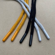 Premium round braided hoodie sweater strap, plastic aglet, 120 cm long