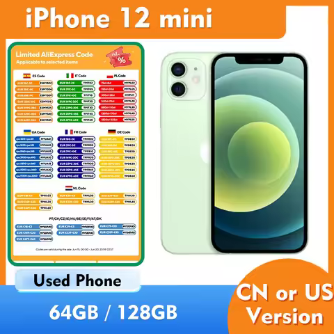 Apple iphone 12 mini ROM 64GB 128GB 5G IOS Smartphone 5.4inch 2340x1080px 12MP Camera 2227mAh Batter