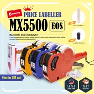 PRICE LABELLER MX5500 EOS/8 DIGITS/3 COLOURS/FREE PRICE LABEL ROLL/FREE INK ROLLER/MESIN TANDA HARGA