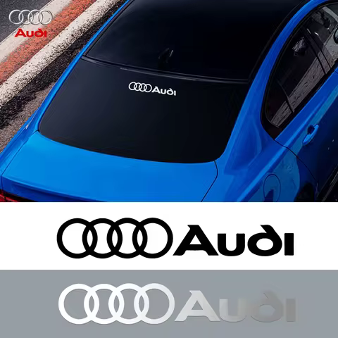 Audi Front Windshield Stickers Front Decorative Decals 3D Stickers For A7 Q2 Q3 Q5 Q7 A3 8P 8V 8L A5