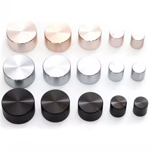 1pcs 15*16mm 25*17mm 30*17mm 34*17mm 40*17mm 48*22 mm 6mm Shaft Hole Aluminum Alloy Potentiometer Kn