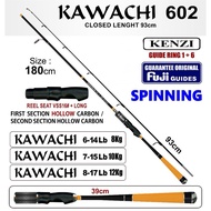 KENZI KAWACHI 602 Fuji Guides Hollow Carbon Spinning Casting 6-14lbs 7-15lbs 8-17lbs HX