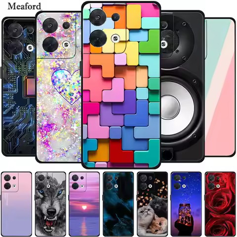 For Oppo Reno 8 5G Case Luxury Soft Silicone Love Back Cover for OPPO Reno8 Pro + Plus Coque Reno 8 
