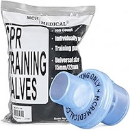 CPR Training Valves – 100 Pack Disposable One-Way Replacement Valves for CPR Manikins & Rescue Masks