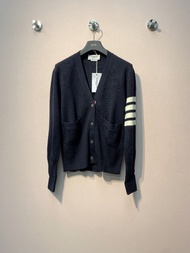 Thom Browne 海軍藍羊毛針織外套