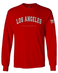 VICES AND VIRTUES Los Angeles California Cali LA Retro Fonts long sleeve men's