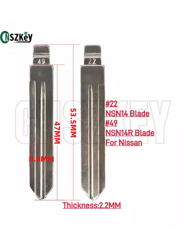 10Pcs/Lot CNSZKEY #49 NSN14R #22 NSN14 Blade High Quality Folding Key Blade For Suzuki Alto For KD V