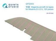 ㊣ Quinta Studio 1/32 信天翁 Albatros 戰機翼肋條蒙皮縫線 3D立體浮雕水貼 QP32003