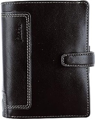 Filofax Holborn Organizer, Pocket Size, Brown - Full Grain Buffalo Leather, Six Rings, with Cotton Cream Week-to-View Calendar Diary, Multilingual, 2024 (C025119-24)