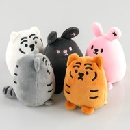 現貨 (黑/粉)‼️代購‼️韓國 Muzik Tiger 可愛軟淋淋 迷你老虎公仔壓力球 (橙/灰/白) / 粉紅色話迷你兔仔壓力球 (粉紅/灰黑)  桌面擺設 聖誕禮物 生日禮物 新年禮物 / 情人