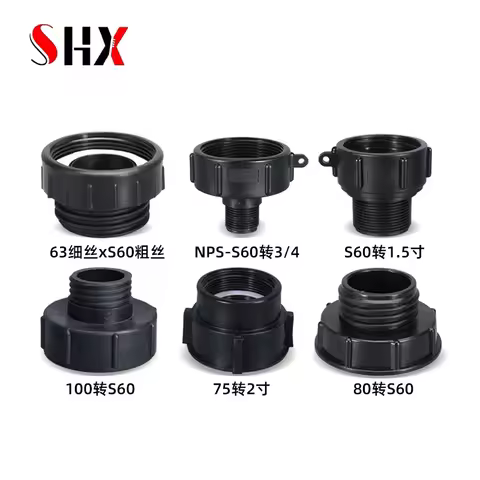 IBC Tank Adapter S60*6 Coarse Thread to 2'' 20mm 25mm 32mm 45mm 48mm 50mm BSP Male Connector Thicken